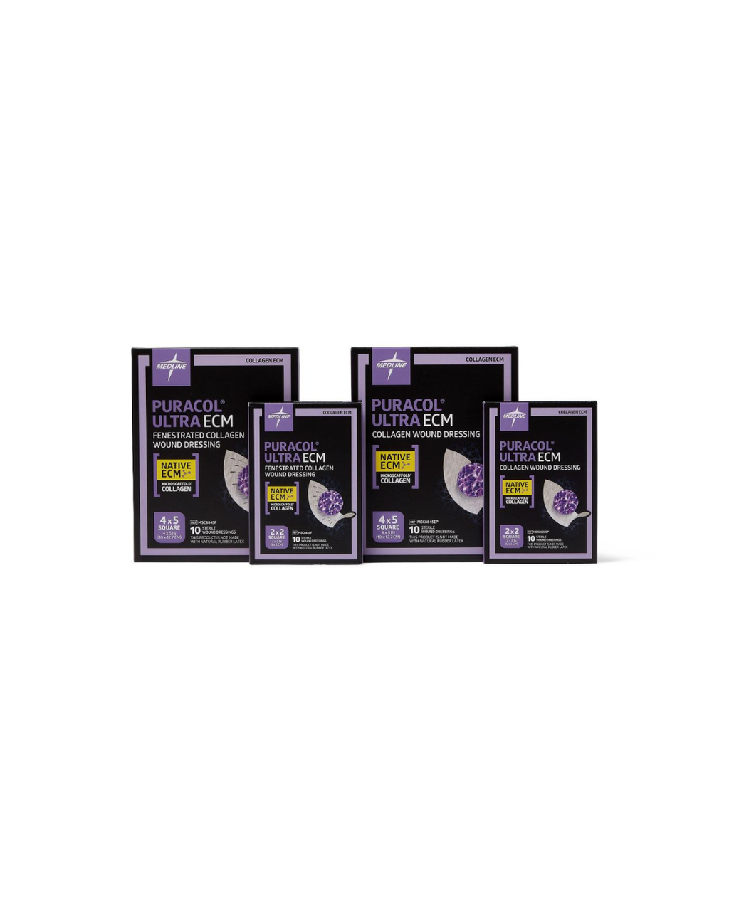 Puracol Ultra ECM Collagen Wound Dressing - 2" x 2" Fenestrated