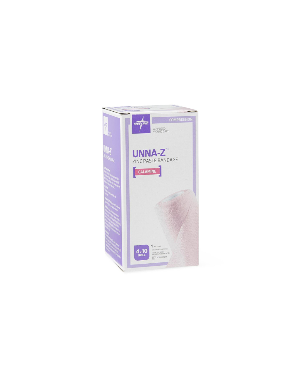 Unna-Z Zinc Oxide Compression Bandage with Calamine - 4" x 10 yd