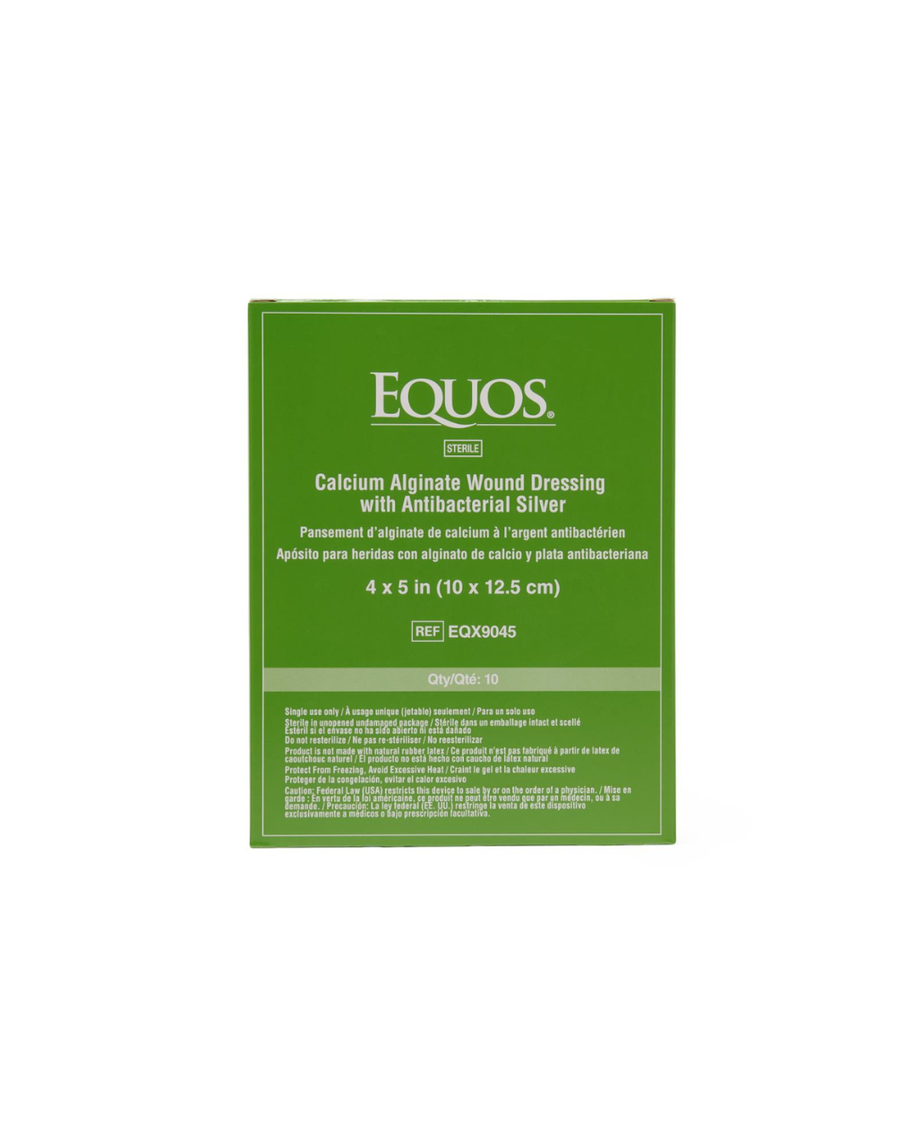 EQUOS Calcium Alginate Wound Dressings with Silver - 4" x 5"