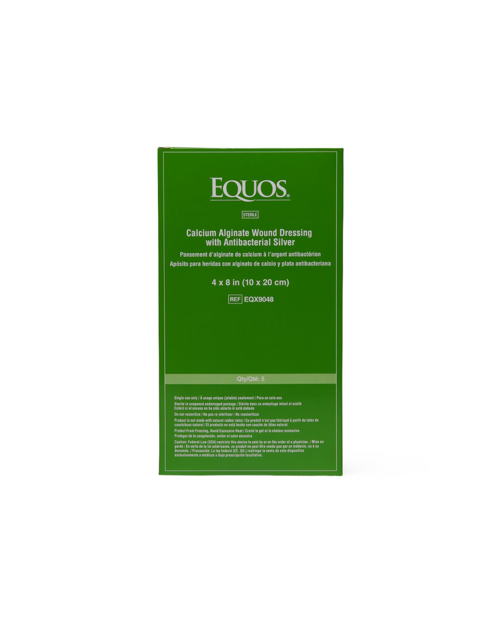 EQUOS Calcium Alginate Wound Dressings with Silver - 4" x 8"