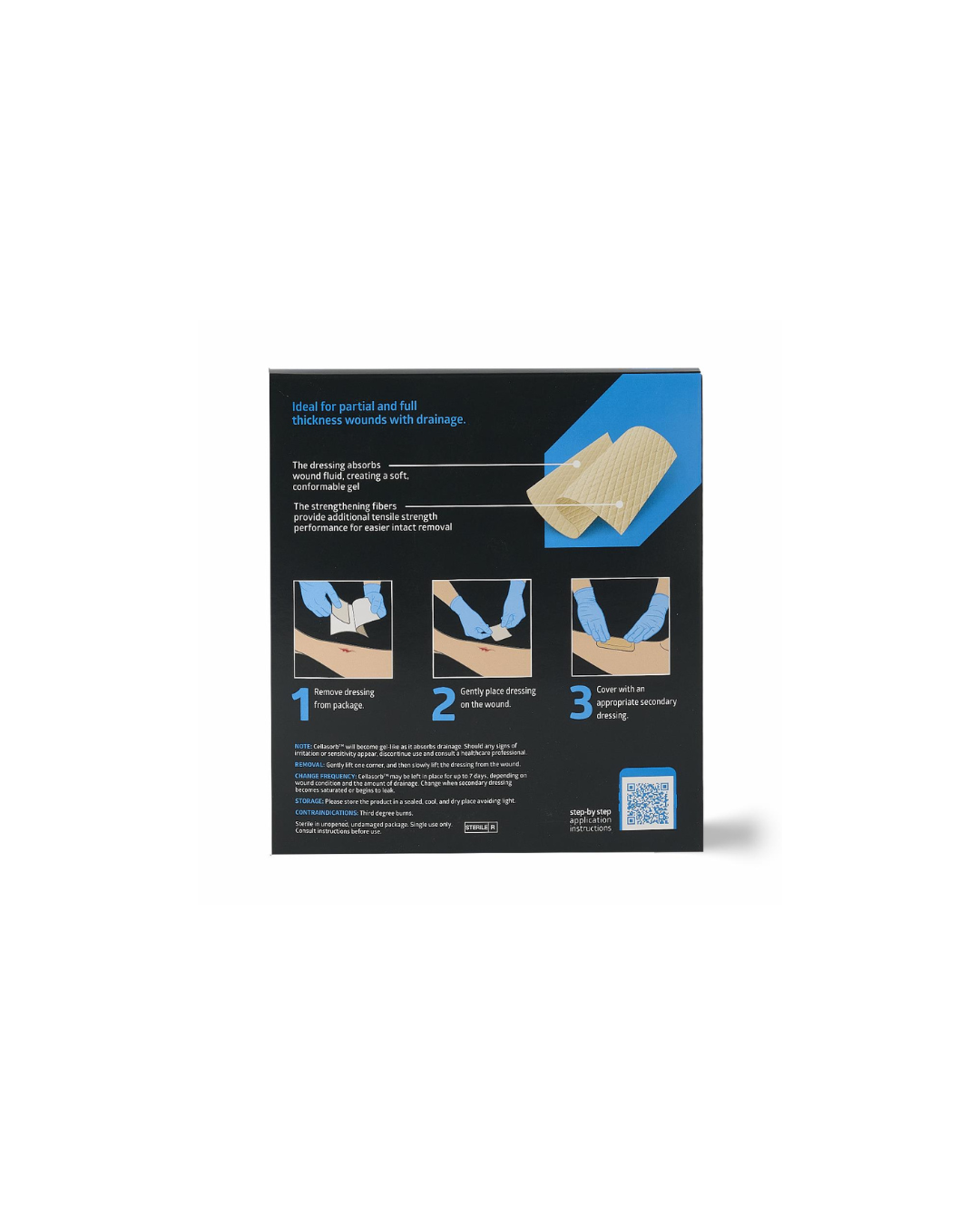 Cellasorb CMC Gelling Fiber Wound Dressings - 4" x 5" Sun Medical Supplies Cellasorb CMC Gelling Fiber Wound Dressings - 4" x 5" Sun Medical Supplies