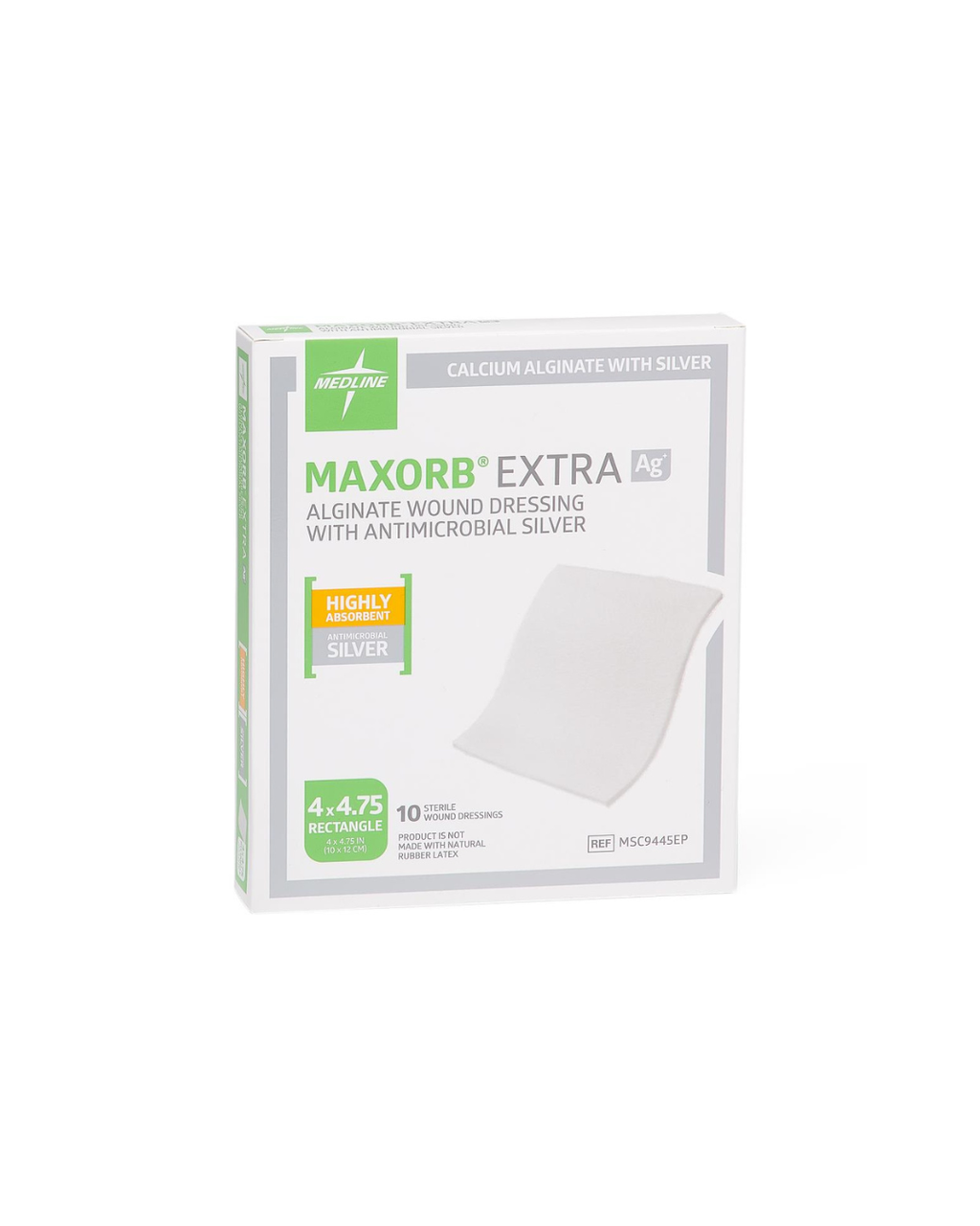 Maxorb Extra Ag+ CMC/Alginate Wound Dressings - 4" x 4.75"