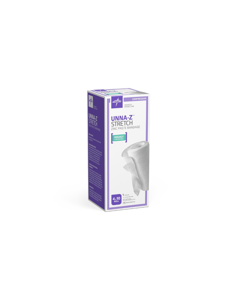 Unna-Z Stretch Zinc Oxide Compression Bandage - 4" x 10 yd