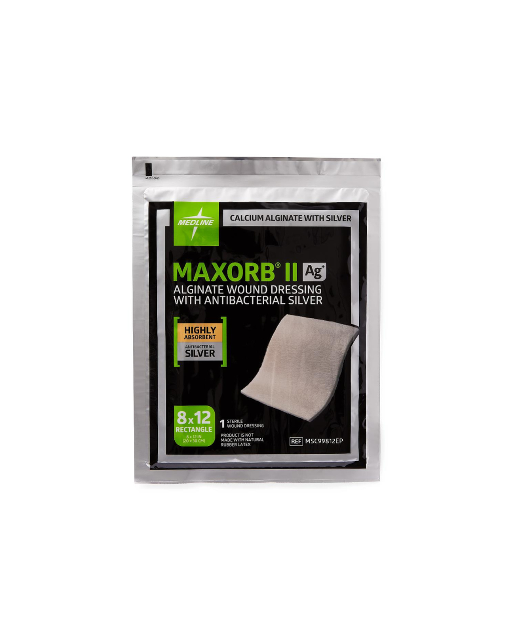 Maxorb II Silver Alginate Wound Dressings -  8" x 12"
