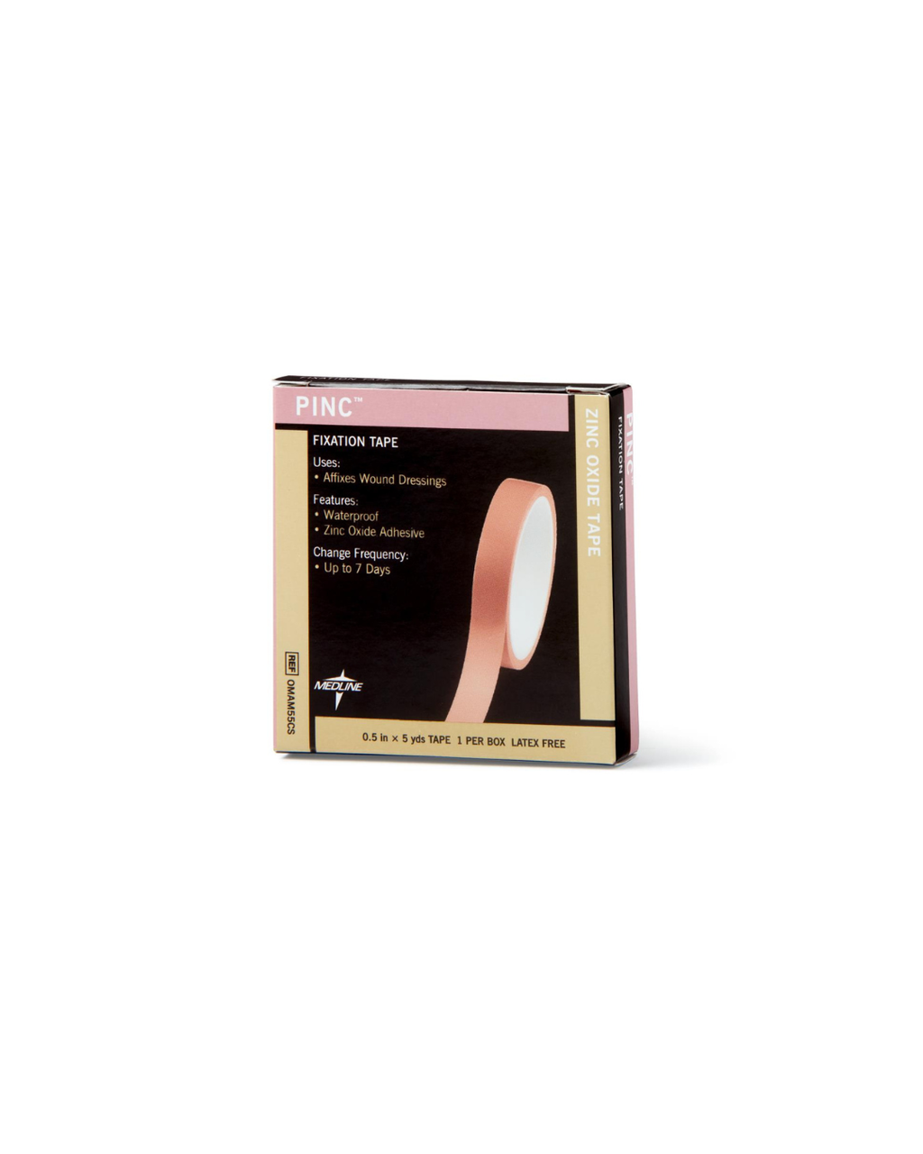 Pinc Zinc Oxide Fixation Tape - 1/2" x 5 yd