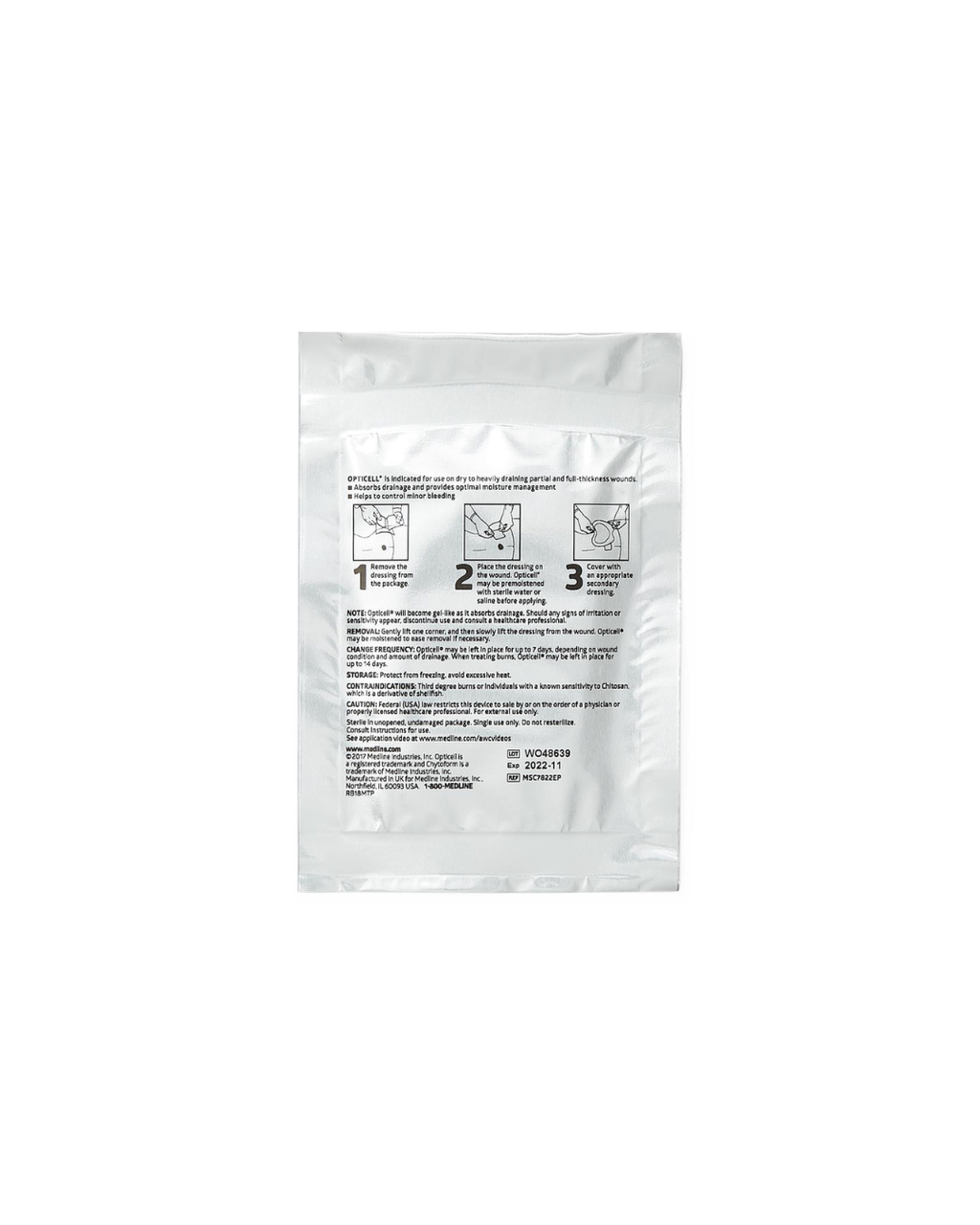 Opticell Gelling Fiber Wound Dressing in Educational Packaging - 2" x 2"