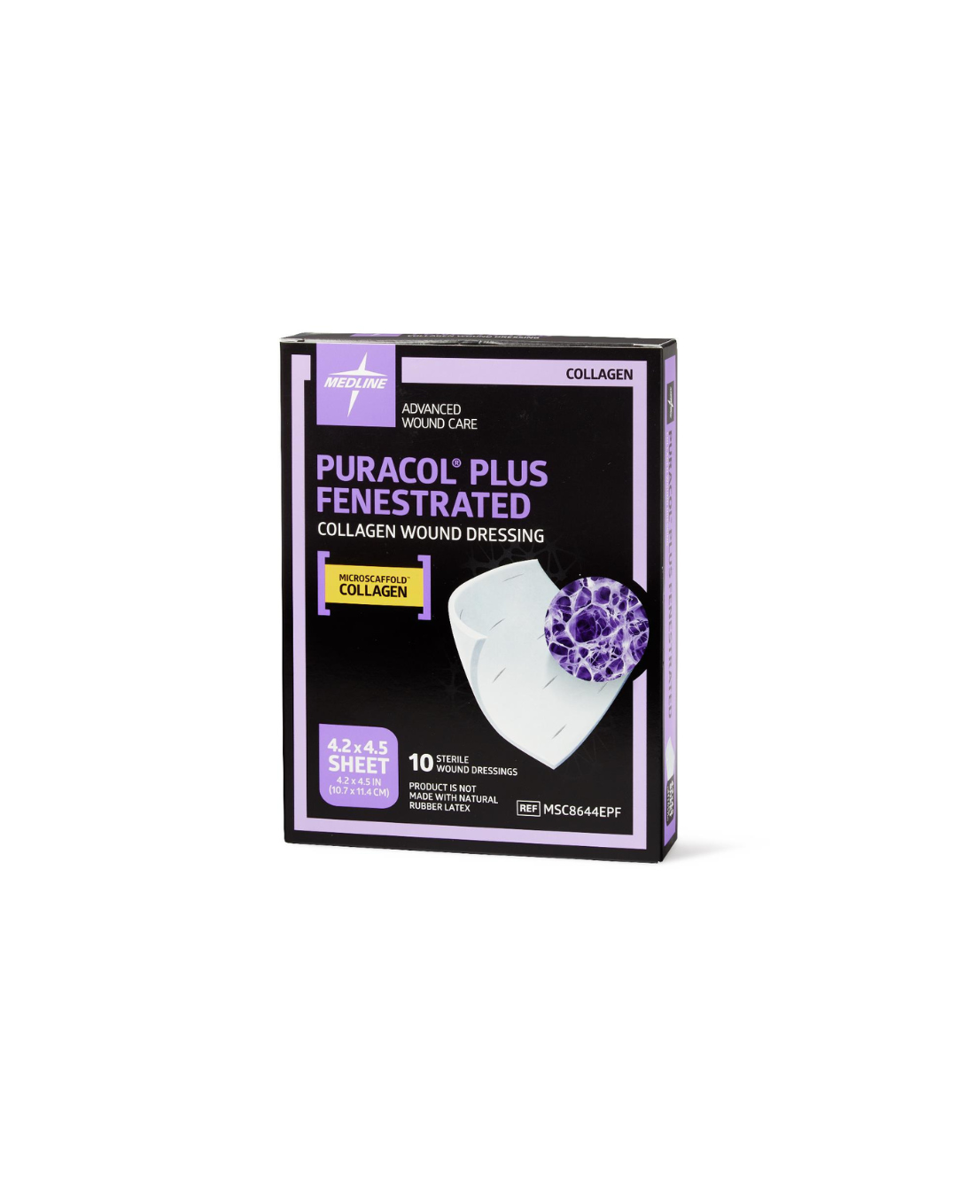 Puracol Plus Collagen Wound Dressing - 4.25" x 4.5" Fenestrated