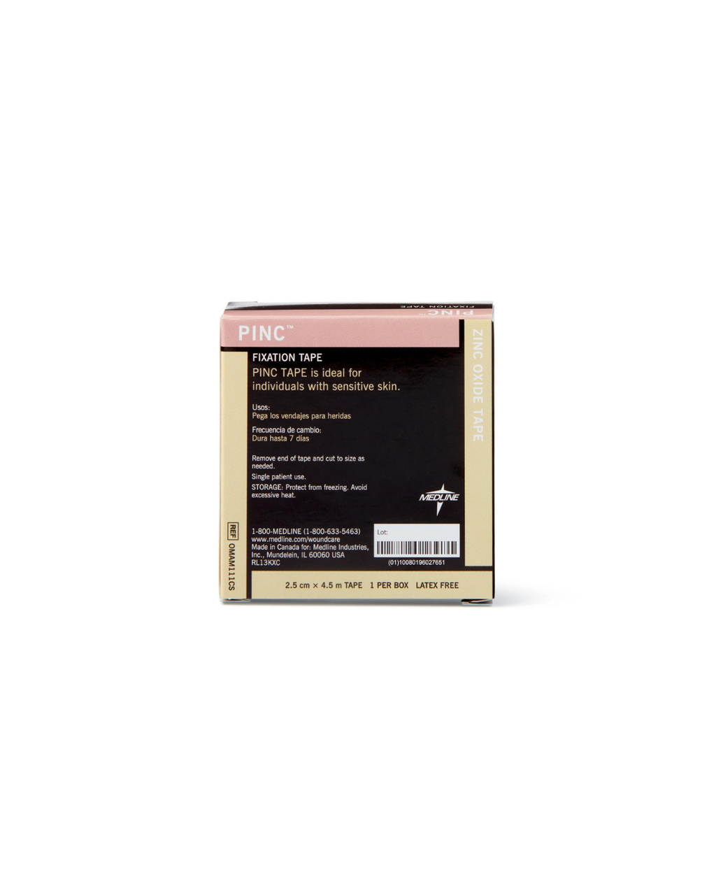Pinc Zinc Oxide Fixation Tape - 1" x 5 yd