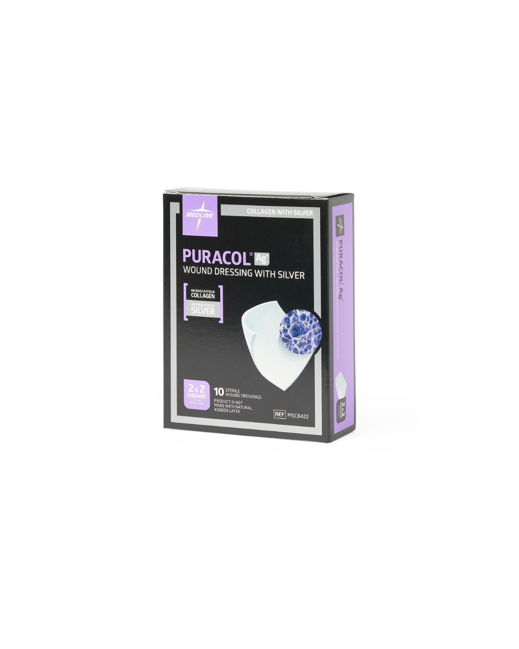 Puracol Ag Collagen Wound Dressing with Silver - 2" x 2"