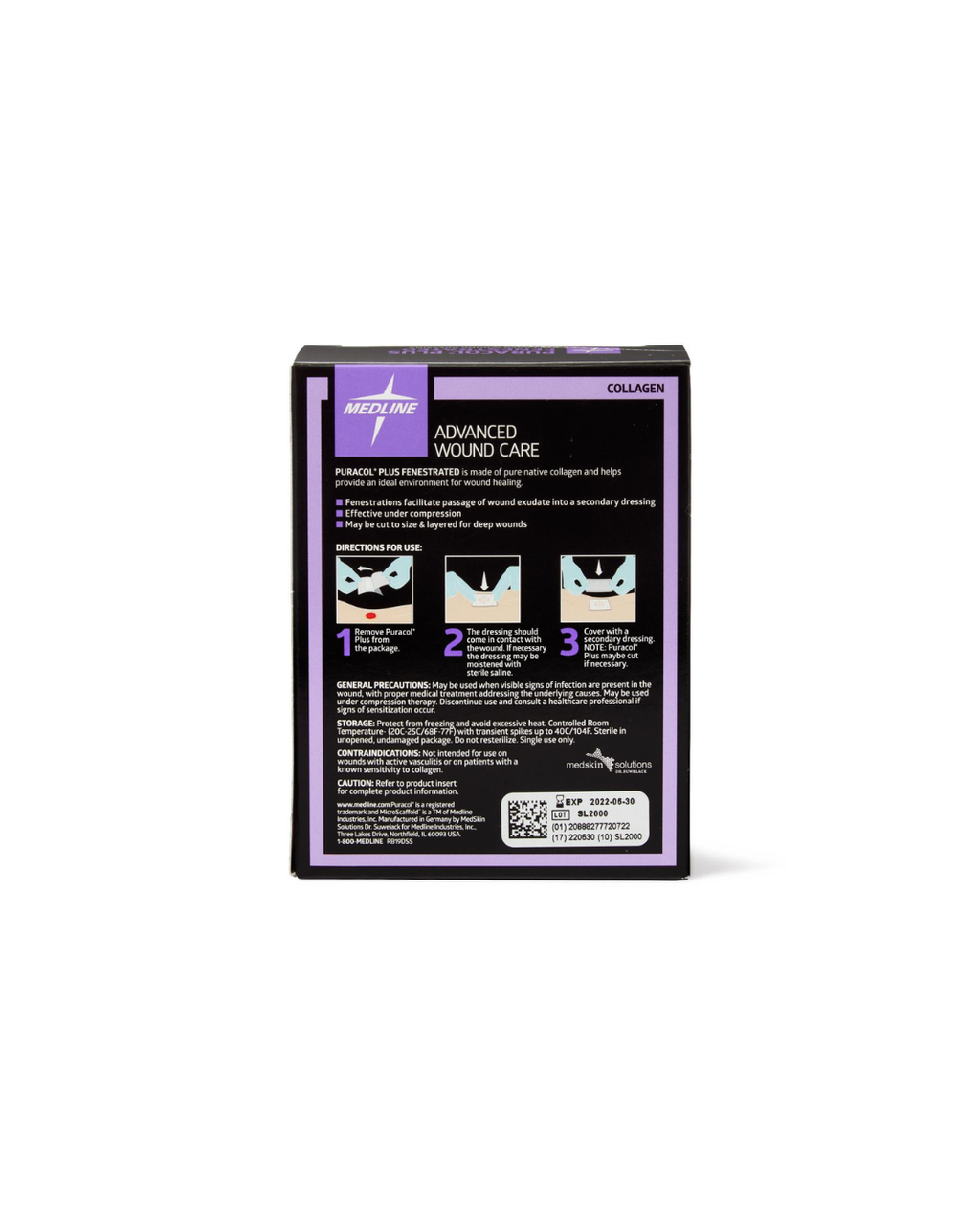 Puracol Plus Collagen Wound Dressing - 2" x 2.25" Fenestrated
