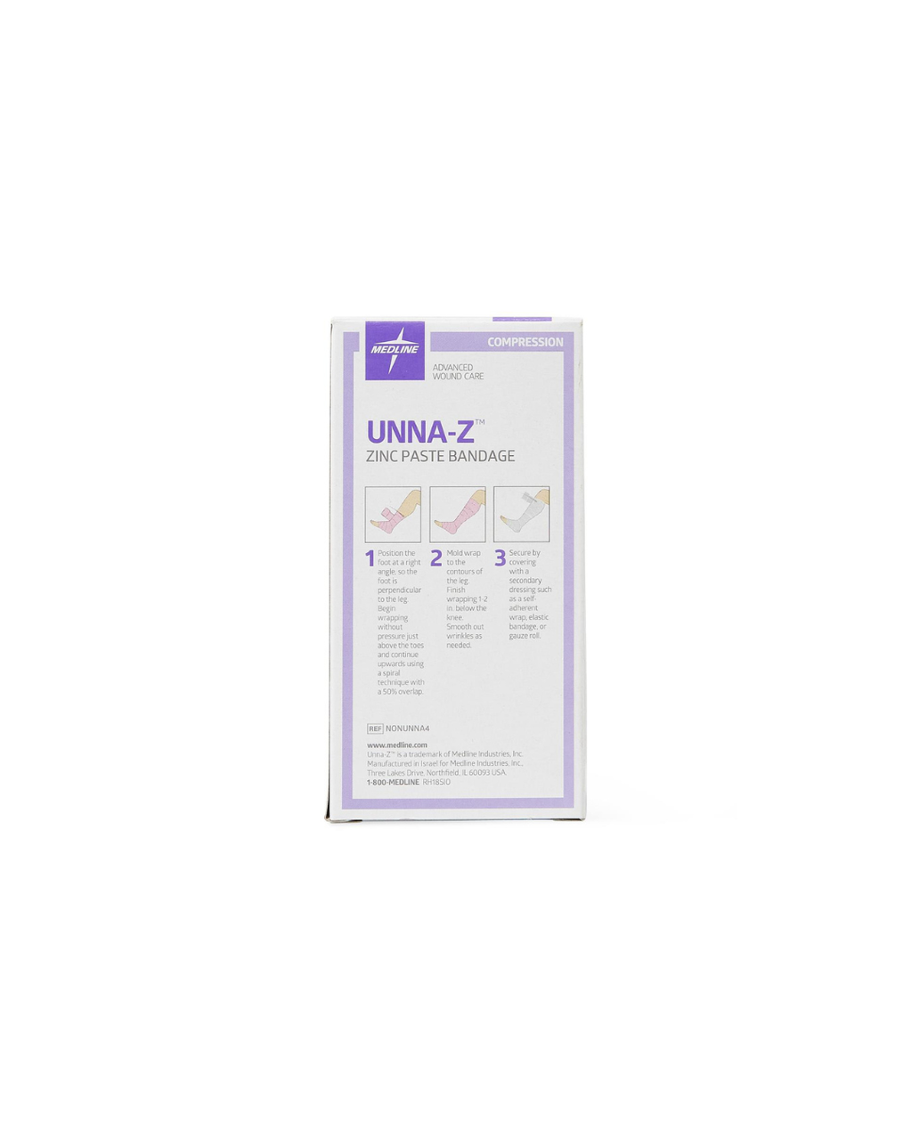 Unna-Z Zinc Oxide Compression Bandage with Calamine - 4" x 10 yd