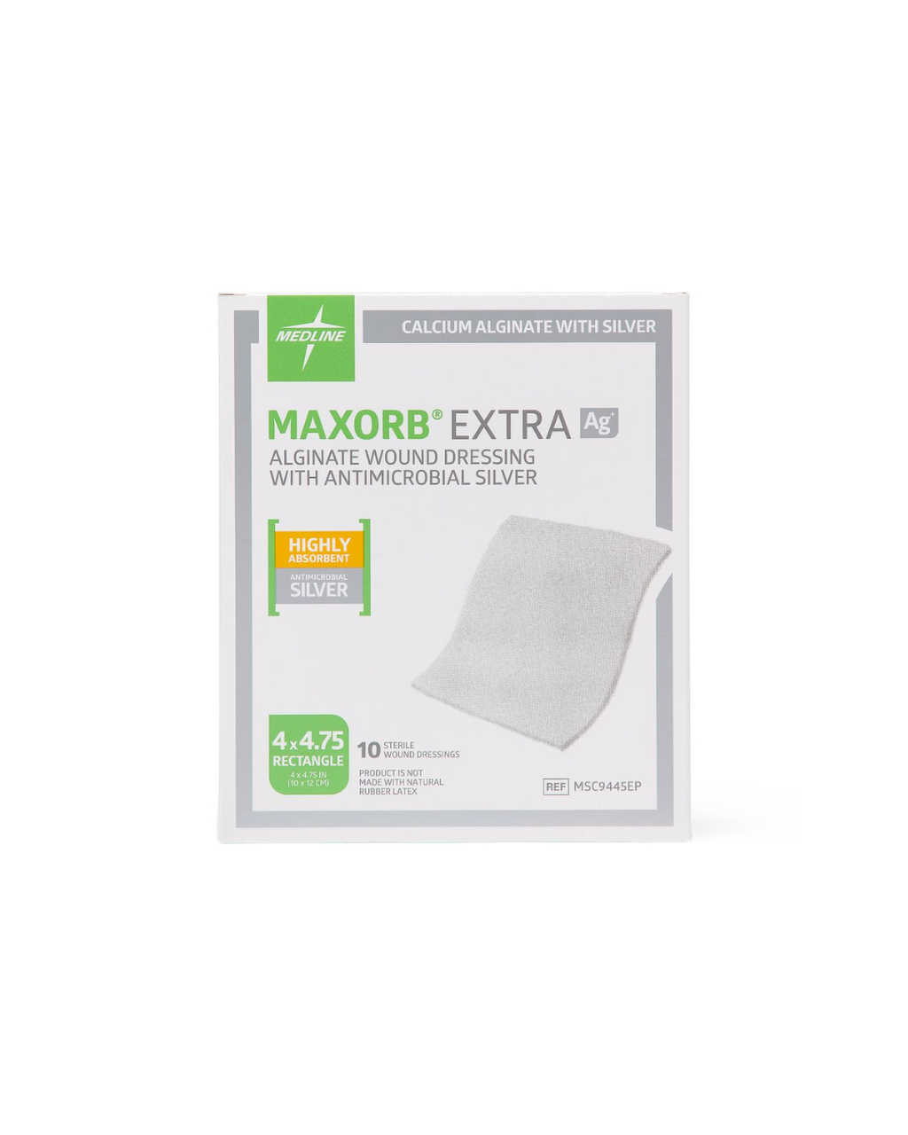 Maxorb Extra Ag+ CMC/Alginate Wound Dressings - 4" x 4.75"