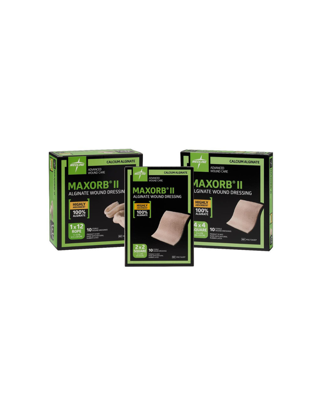 Maxorb II Alginate Wound Dressings - 1" x 18" Rope