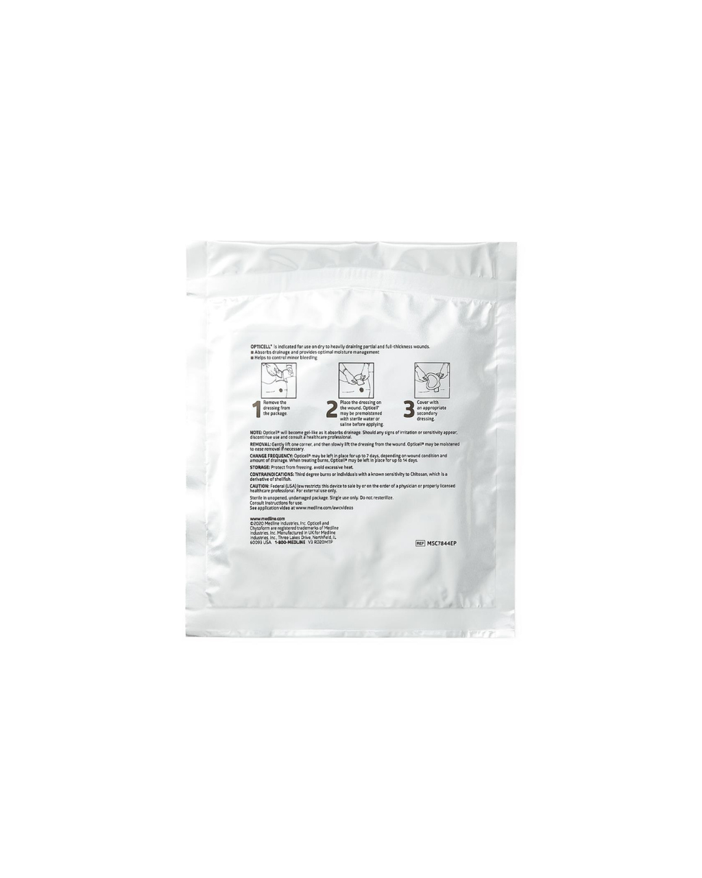 Opticell Gelling Fiber Wound Dressing in Educational Packaging - 4.25" x 4.25"