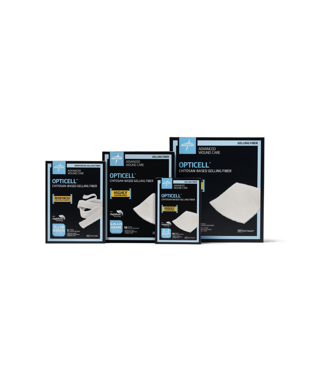 Opticell Gelling Fiber Wound Dressing in Educational Packaging - 2" x 2"