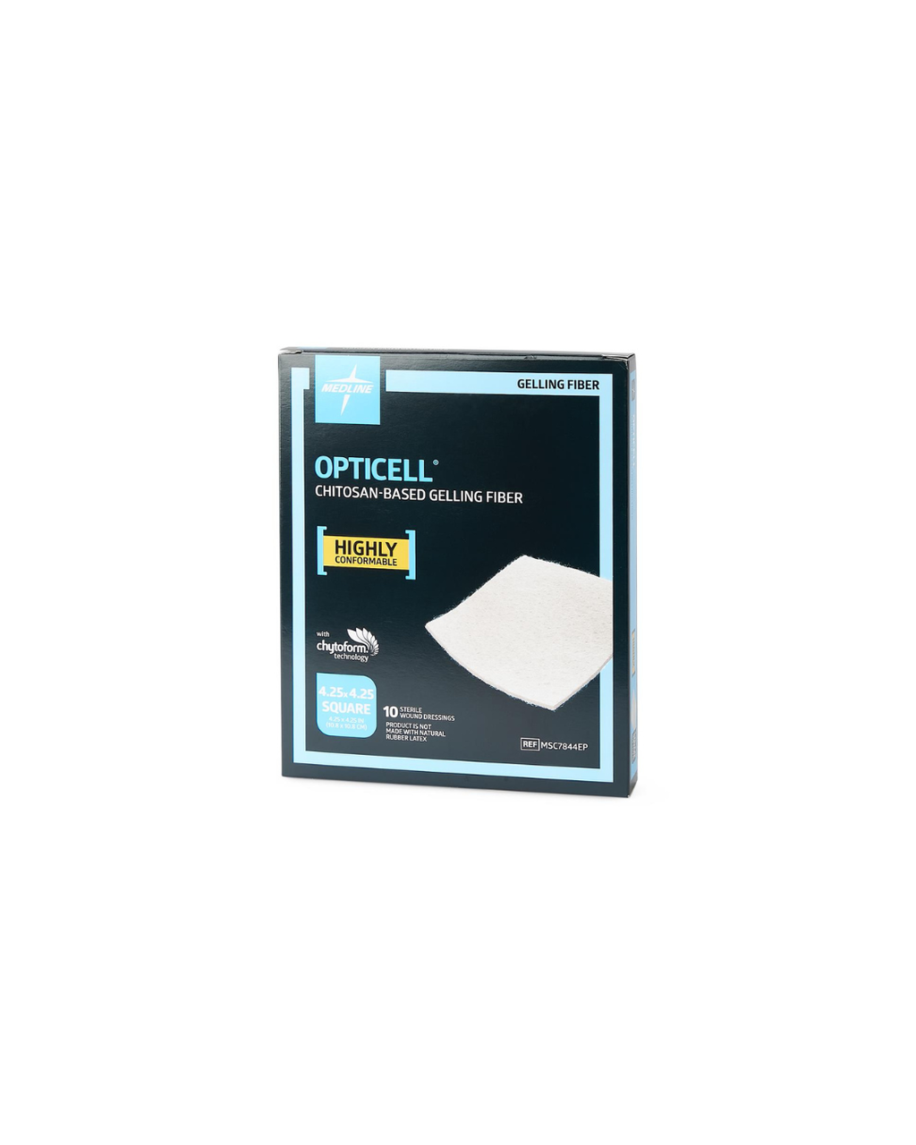 Opticell Gelling Fiber Wound Dressing in Educational Packaging - 4.25" x 4.25"