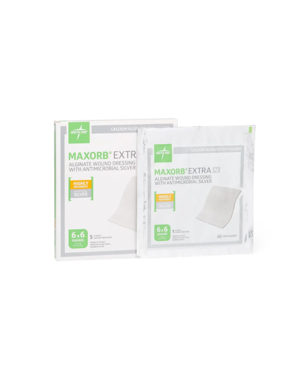 Maxorb Extra Ag+ CMC/Alginate Wound Dressings - 6" x 6"