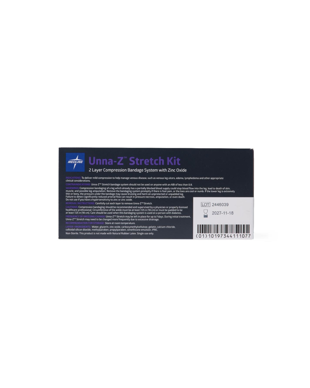 Unna-Z Stretch Bandage with Zinc Oxide Paste, Kitted with Cohesive Bandage - 4" x 10 yd