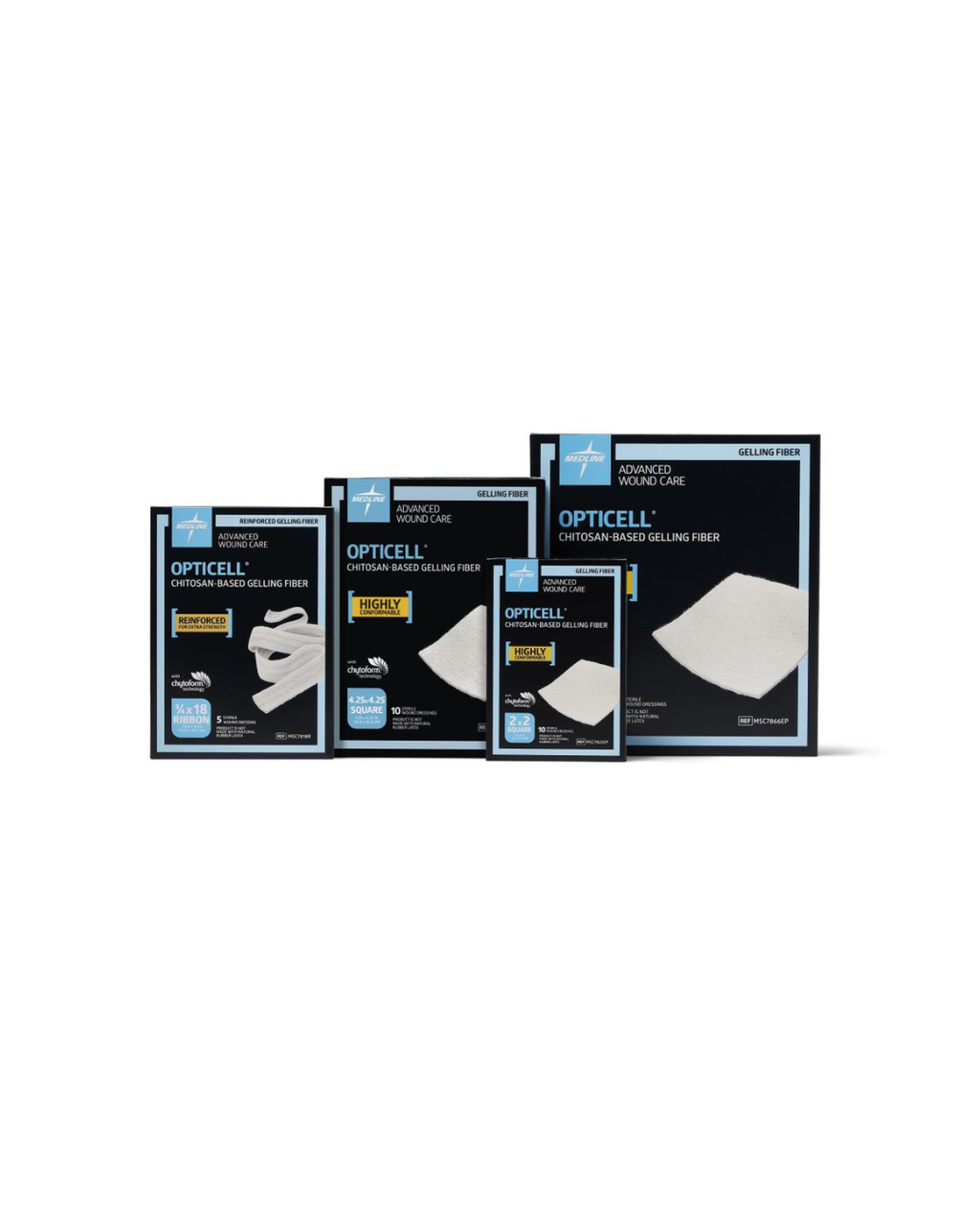 Opticell Gelling Fiber Wound Dressing - 0.75" x 18"