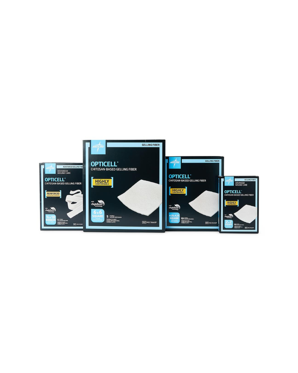 Opticell Gelling Fiber Wound Dressing in Educational Packaging - 2" x 2"