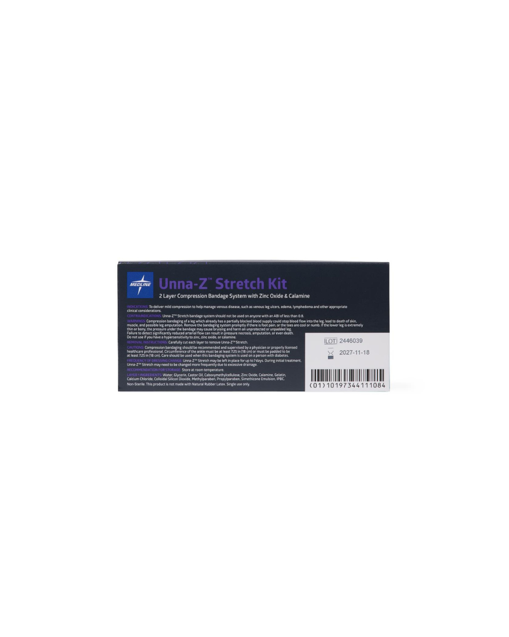 Unna-Z Stretch Bandage with Zinc and Calamine, Kitted with Cohesive Bandage - 4" x 10 yd
