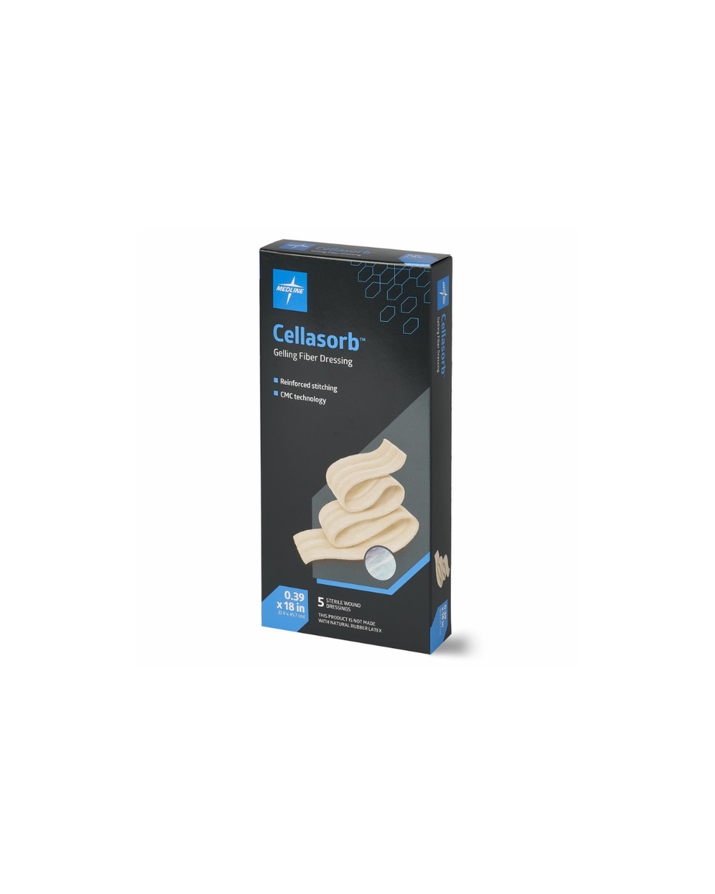 Cellasorb CMC Gelling Fiber Wound Dressings - 0.39" x 18"