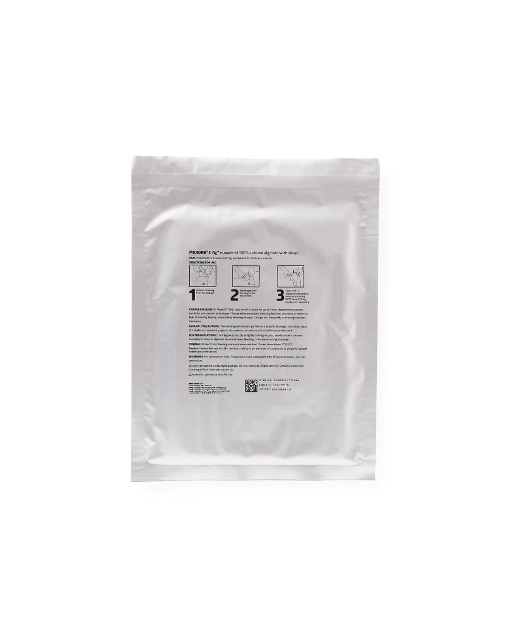 Maxorb II Silver Alginate Wound Dressings -  8" x 12"