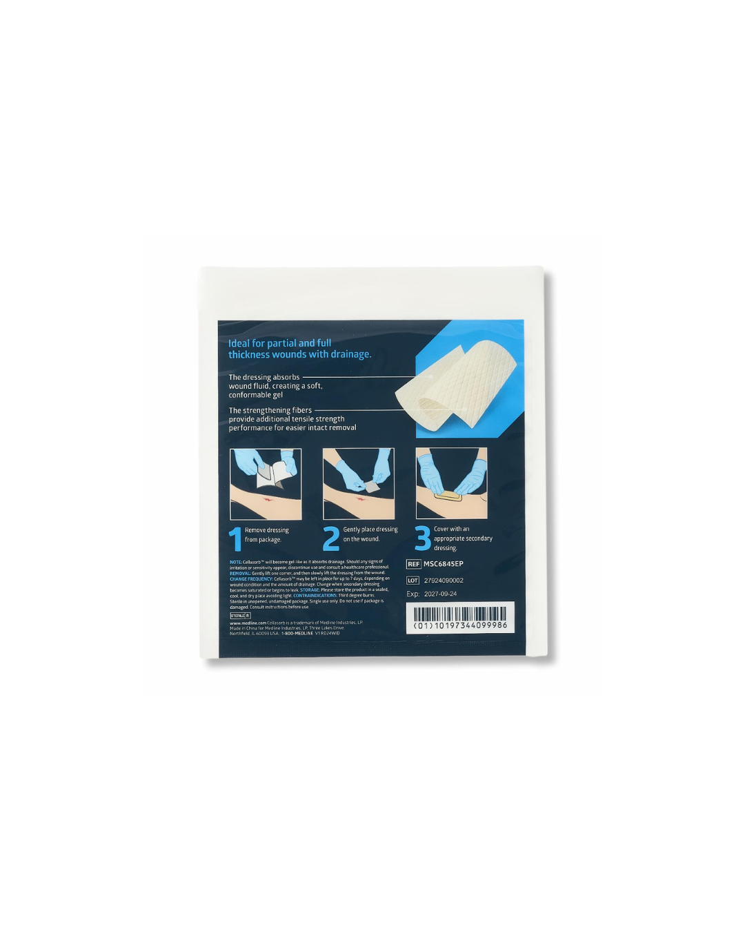 Cellasorb CMC Gelling Fiber Wound Dressings - 4" x 5"