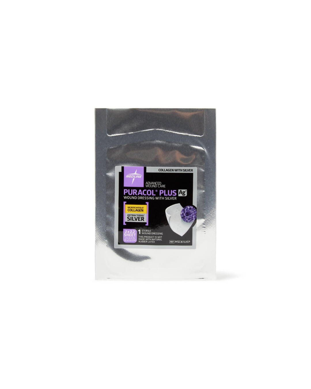 Puracol Plus Ag+ Collagen Wound Dressing with Silver - 2" x 2.25"