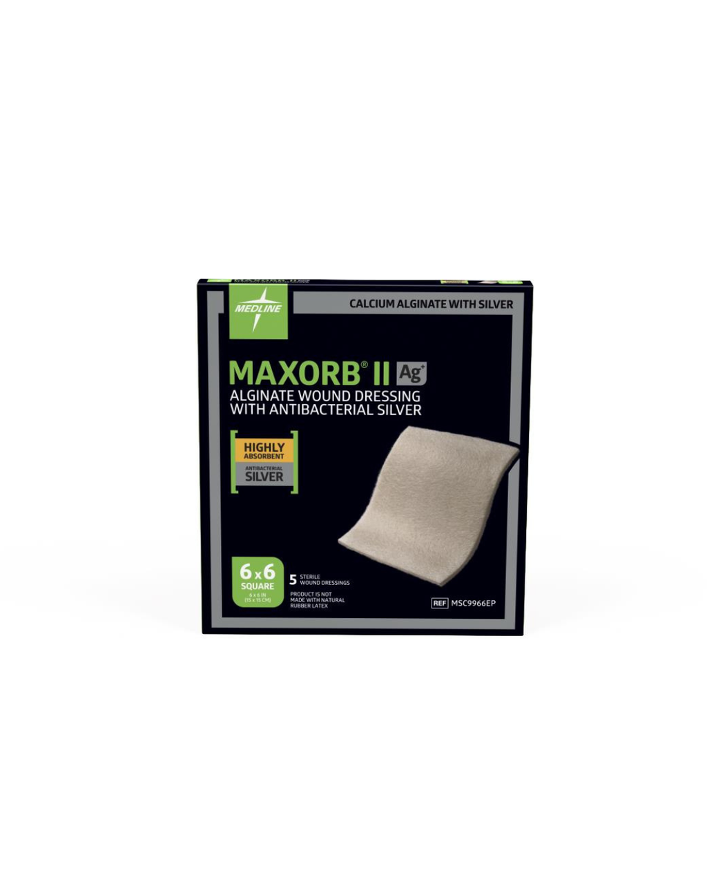 Maxorb II Silver Alginate Wound Dressings - 6" x 6"