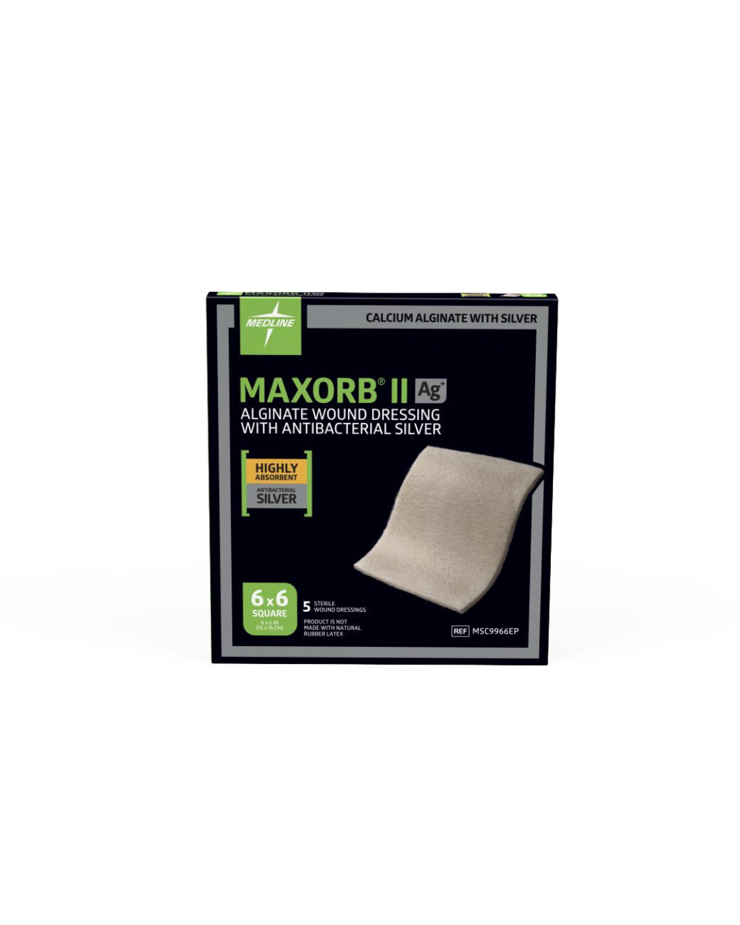 Maxorb II Silver Alginate Wound Dressings - 6" x 6"
