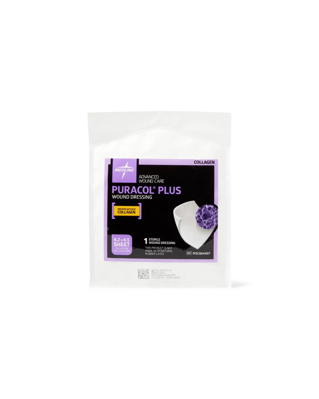 Puracol Plus Collagen Wound Dressing - 4.25" x 4.5"
