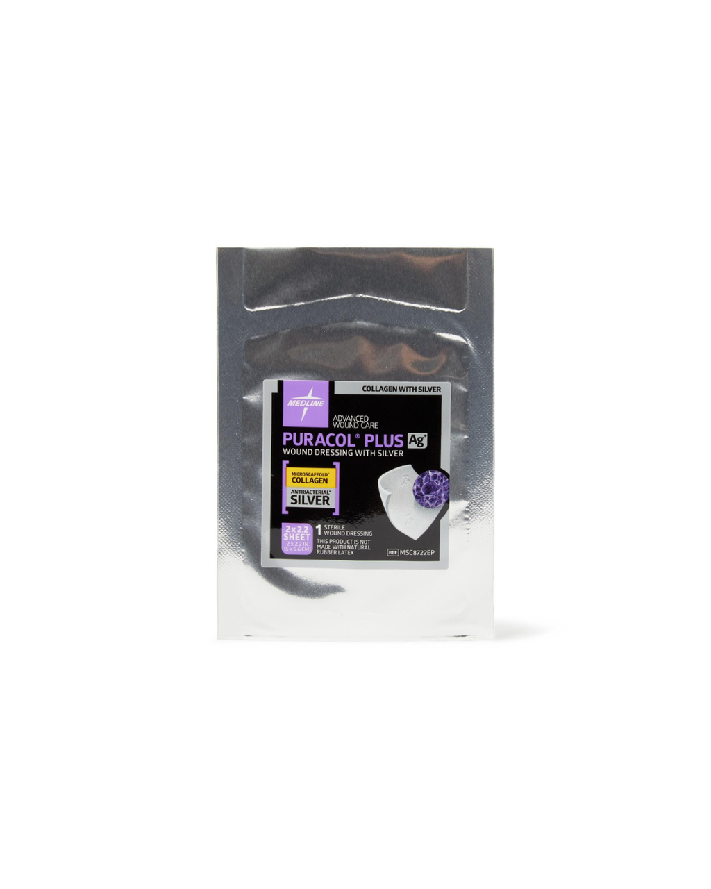 Puracol Plus Ag+ Collagen Wound Dressing with Silver - 2" x 2.25"
