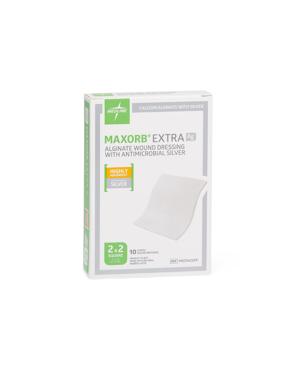 Maxorb Extra Ag+ CMC/Alginate Wound Dressings - 2" x 2"