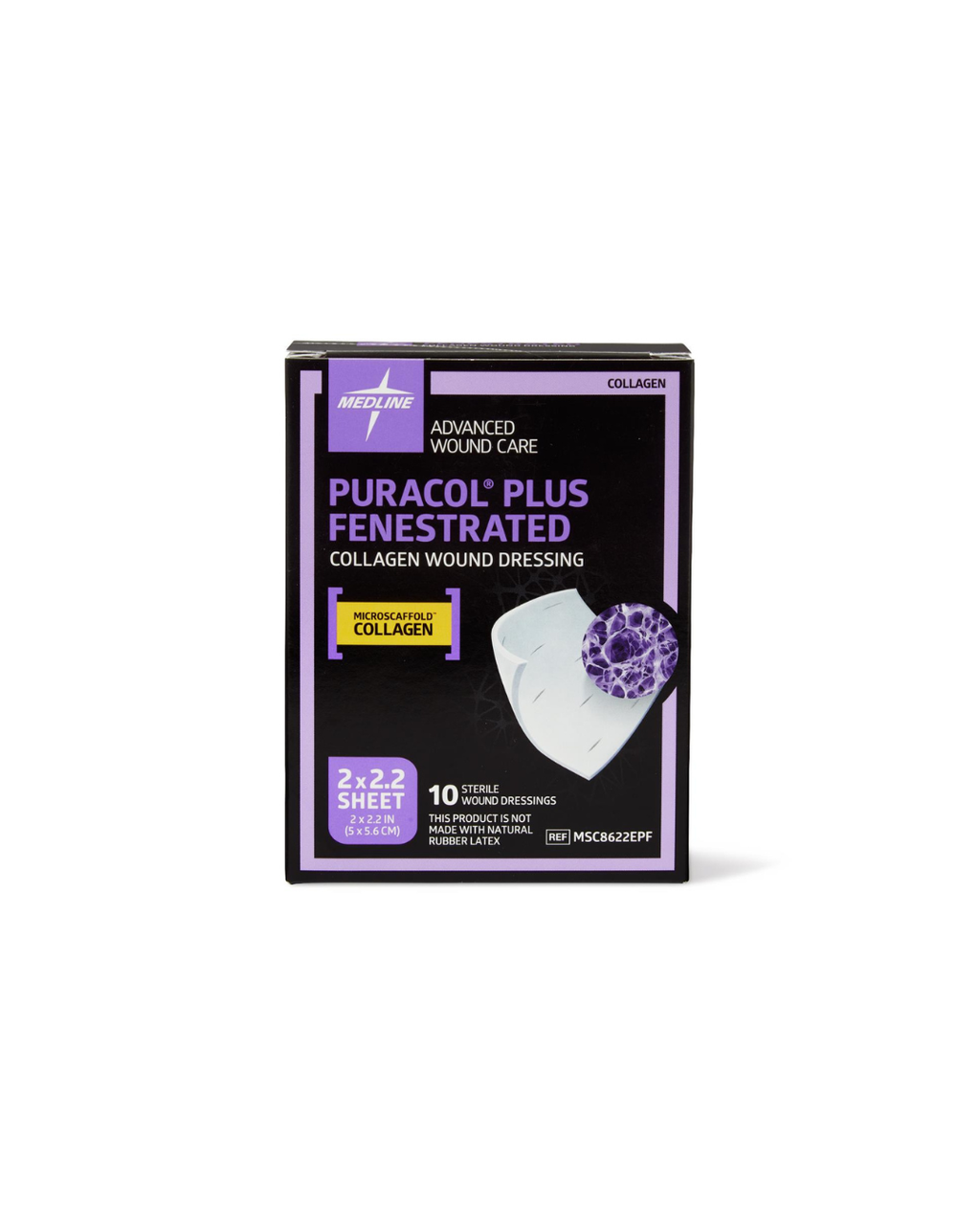 Puracol Plus Collagen Wound Dressing - 2" x 2.25" Fenestrated