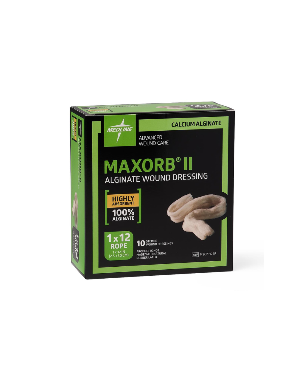 Maxorb II Alginate Wound Dressings - 1" x 12" Rope