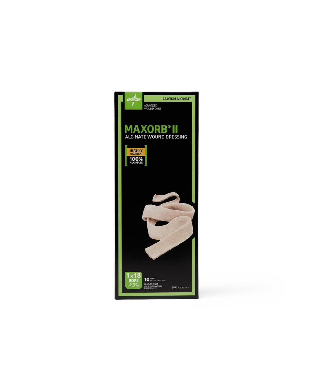 Maxorb II Alginate Wound Dressings - 1" x 18" Rope