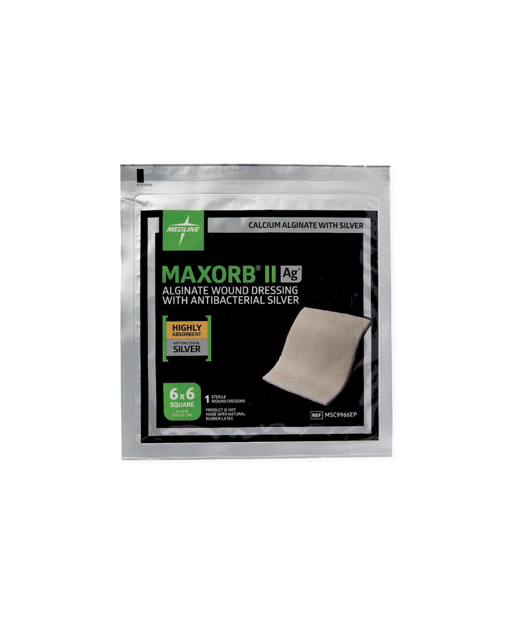 Maxorb II Silver Alginate Wound Dressings - 6" x 6"