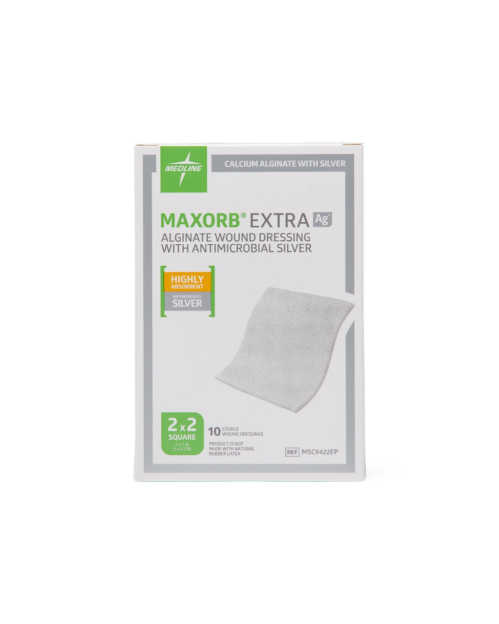 Maxorb Extra Ag+ CMC/Alginate Wound Dressings - 2" x 2"