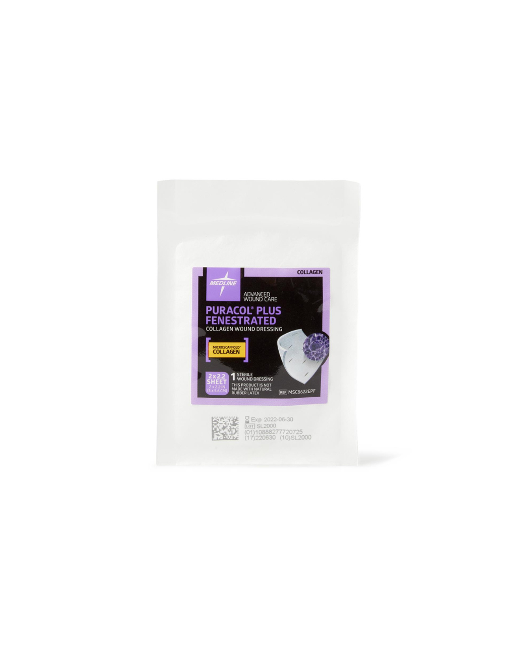 Puracol Plus Collagen Wound Dressing - 2" x 2.25" Fenestrated
