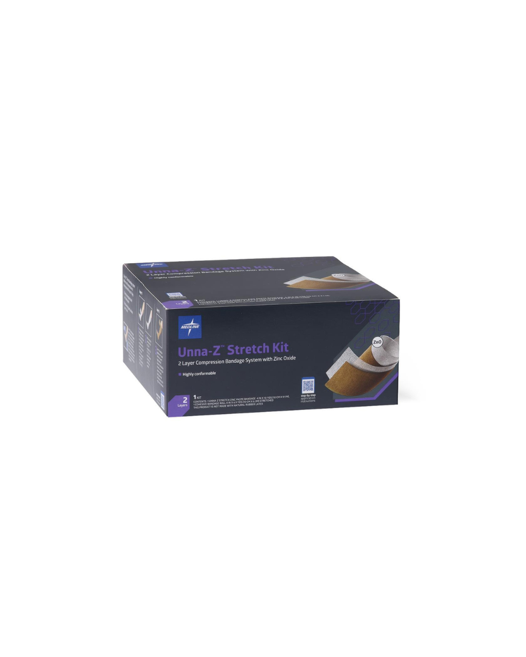 Unna-Z Stretch Bandage with Zinc Oxide Paste, Kitted with Cohesive Bandage - 4" x 10 yd