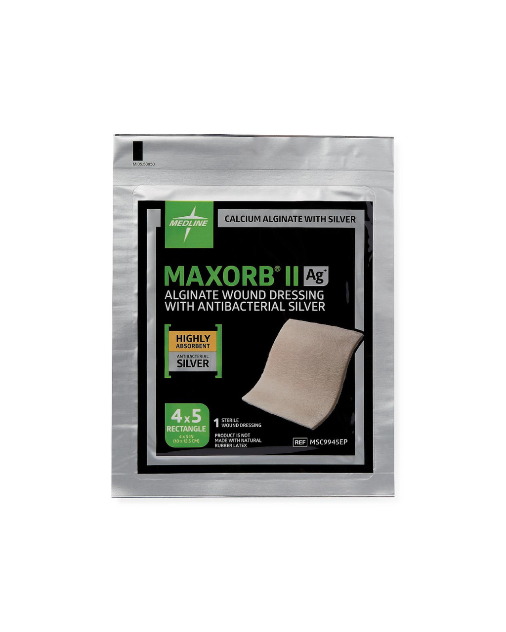 Maxorb II Silver Alginate Wound Dressings - 4" x 4.75"