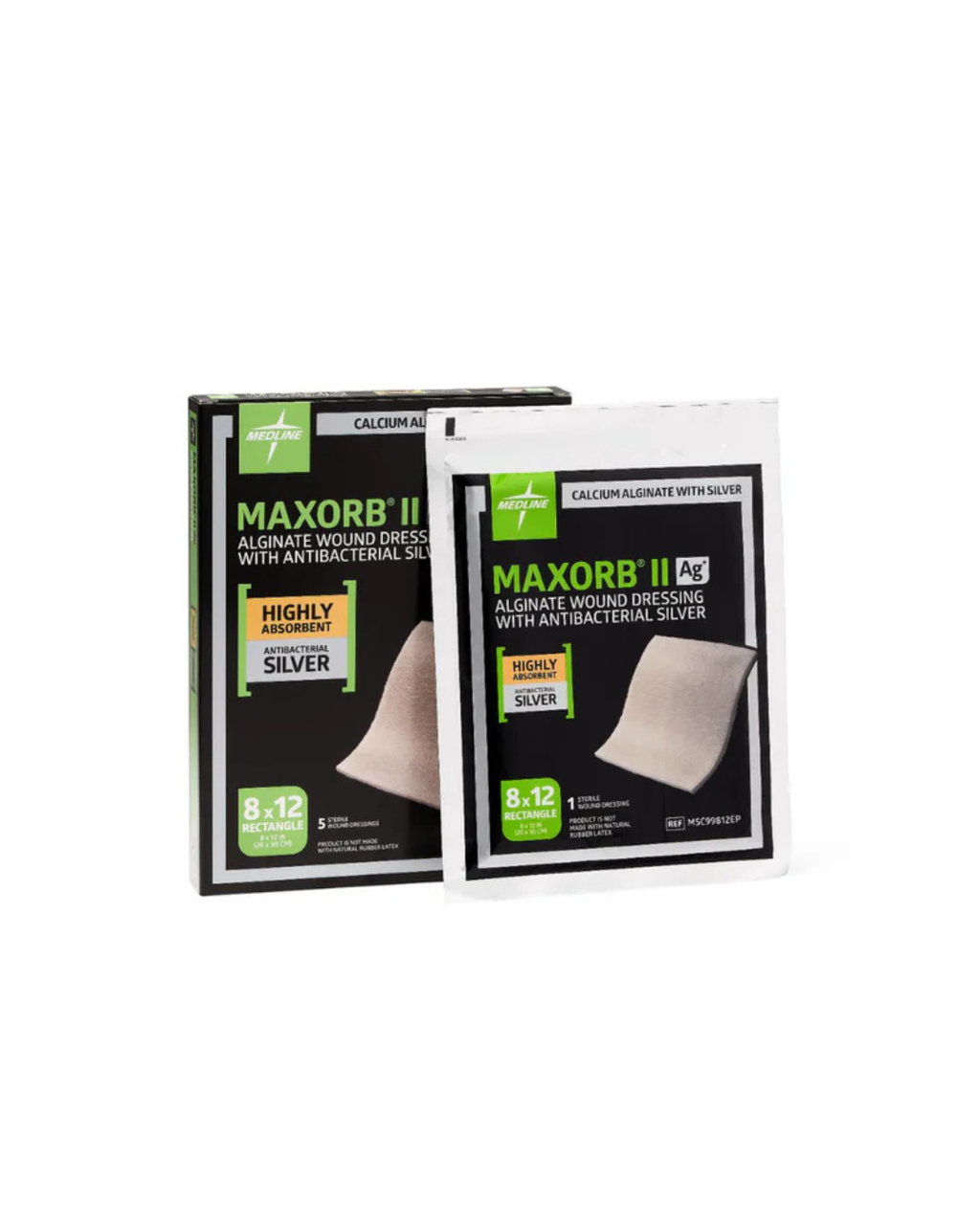 Maxorb II Silver Alginate Wound Dressings -  8" x 12"