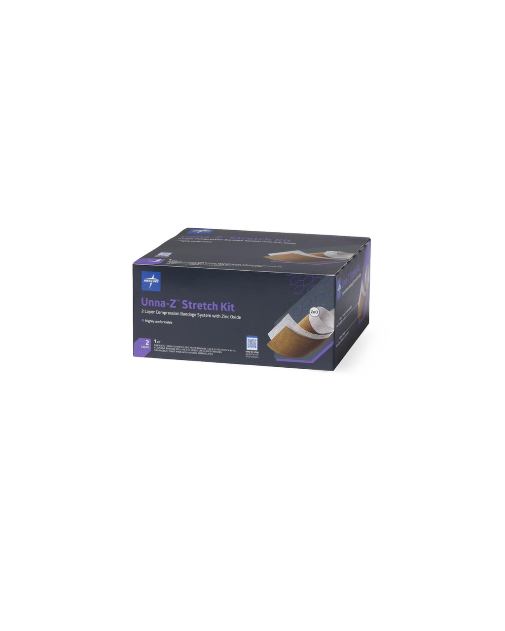 Unna-Z Stretch Bandage with Zinc Oxide Paste, Kitted with Cohesive Bandage - 4" x 10 yd