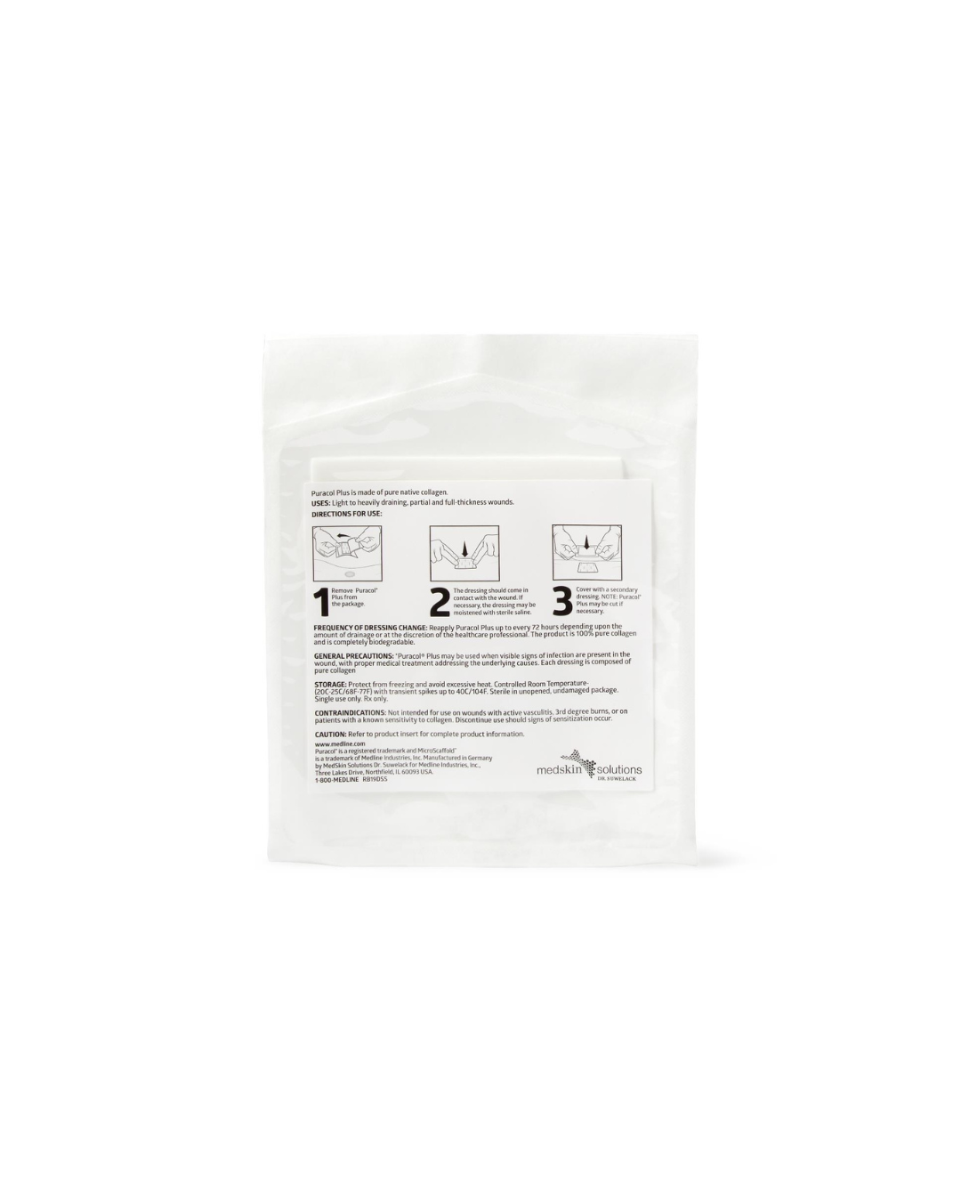 Puracol Plus Collagen Wound Dressing - 4.25" x 4.5" Fenestrated