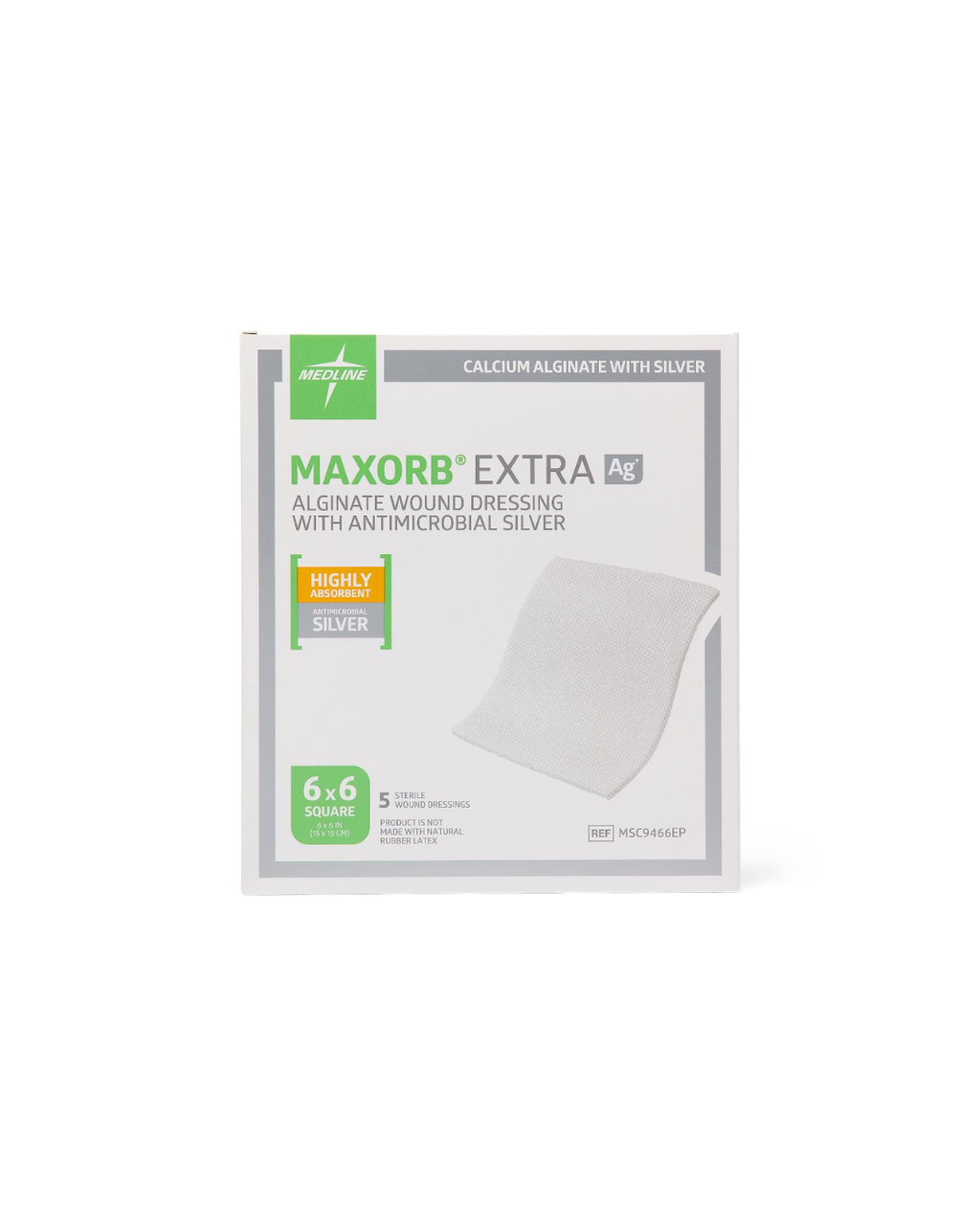 Maxorb Extra Ag+ CMC/Alginate Wound Dressings - 6" x 6"