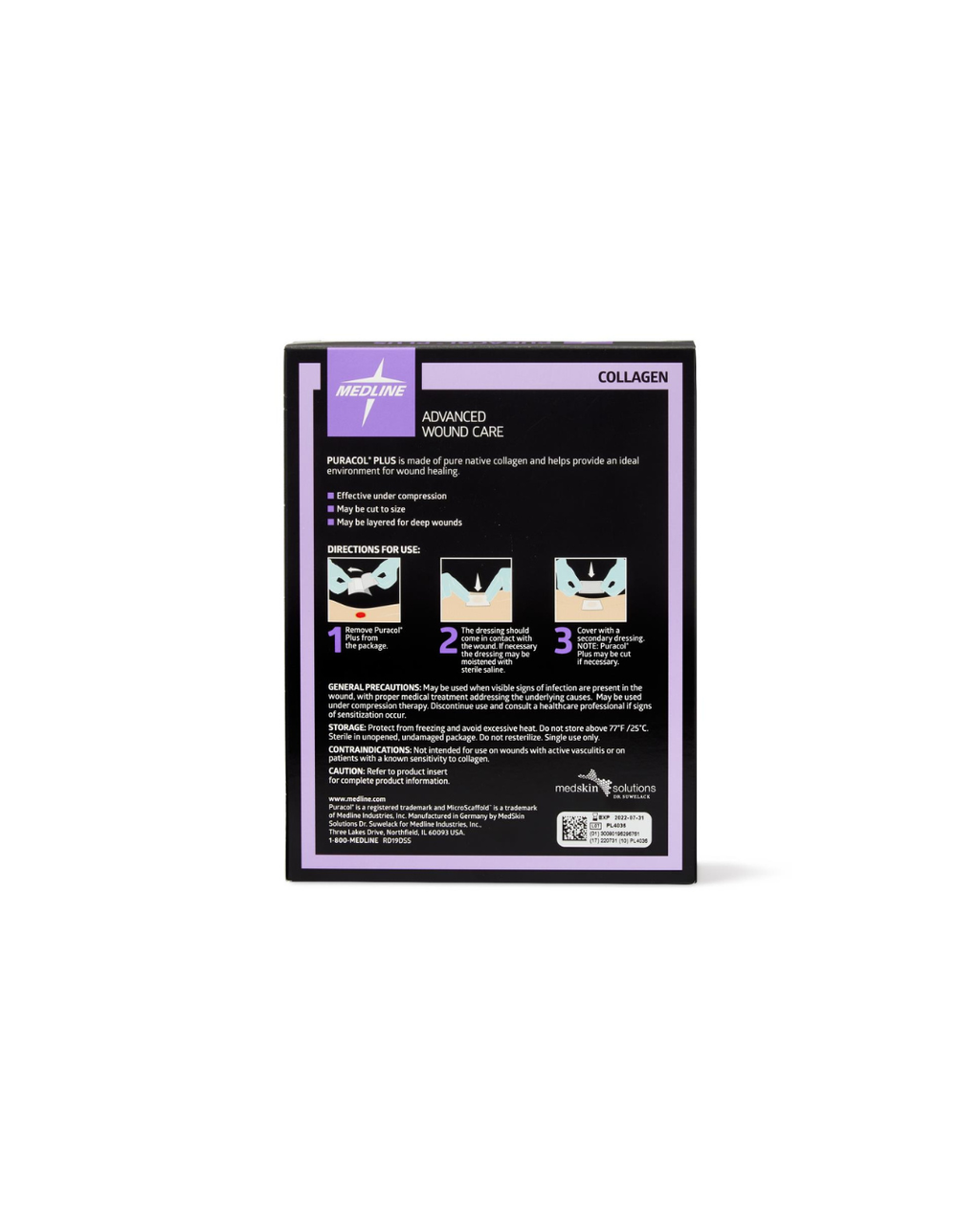 Puracol Plus Collagen Wound Dressing - 4.25" x 4.5"