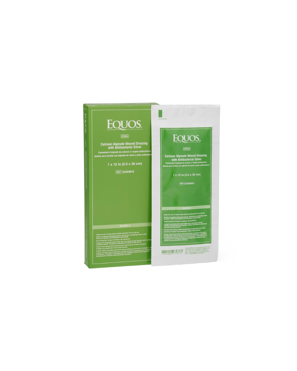 EQUOS Calcium Alginate Wound Dressings with Silver - 1" x 12"
