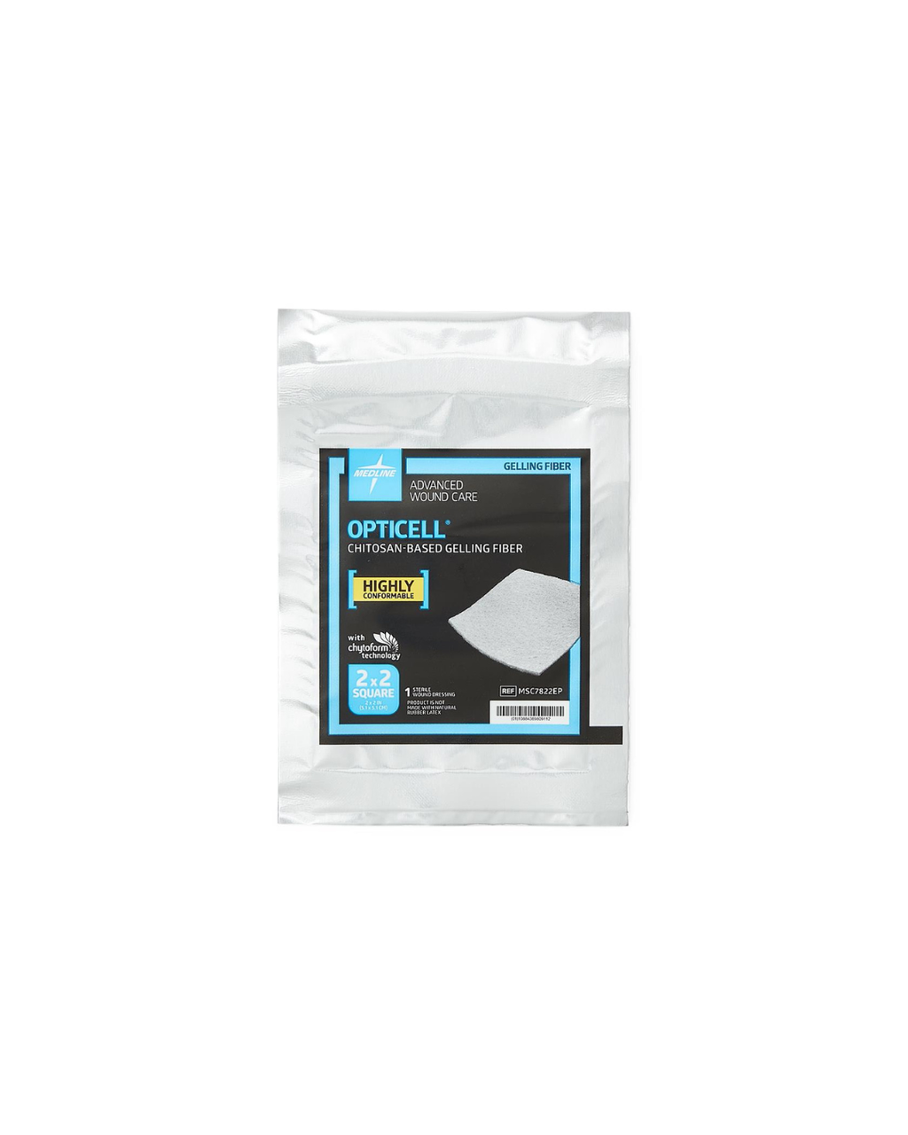 Opticell Gelling Fiber Wound Dressing in Educational Packaging - 2" x 2"
