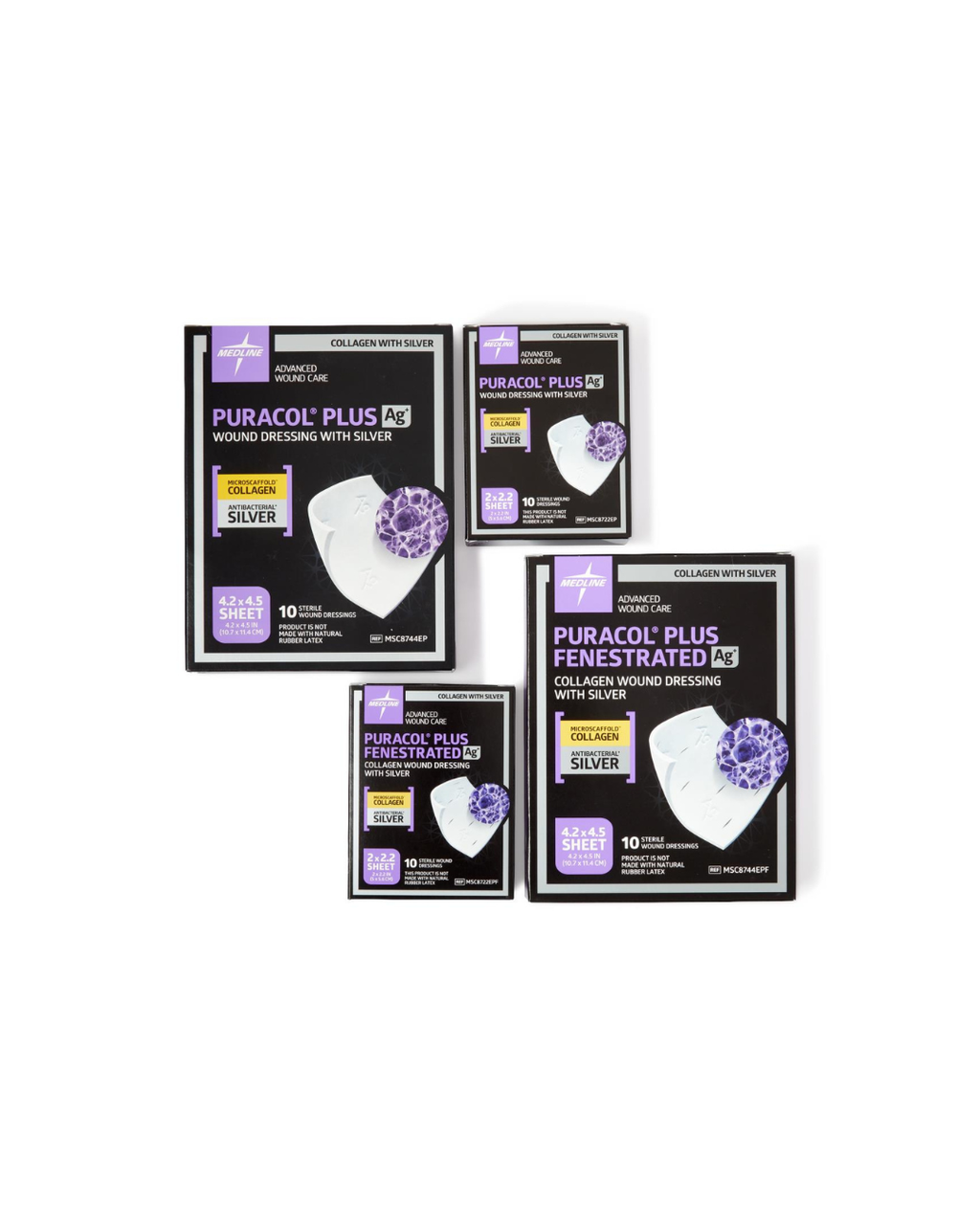 Puracol Plus Ag+ Collagen Wound Dressing with Silver - 4.25" x 4.5"